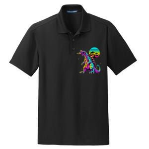 Streetwear Synthwave 80s 90s Retro Anime Snakezilla Dry Zone Grid Polo