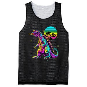 Streetwear Synthwave 80s 90s Retro Anime Snakezilla Mesh Reversible Basketball Jersey Tank