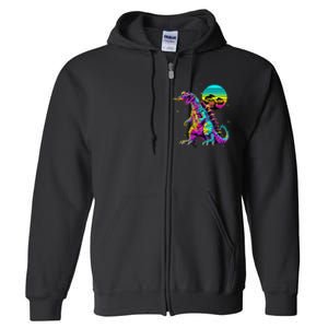 Streetwear Synthwave 80s 90s Retro Anime Snakezilla Full Zip Hoodie