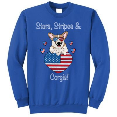 Stars Stripes And Corgis Pembroke Welsh Corgi Indian Creek Gift Sweatshirt