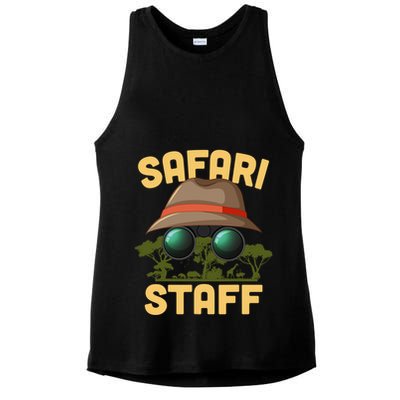 Safari Staff Art Zookeeper Costume Zoo Jungle Ladies PosiCharge Tri-Blend Wicking Tank