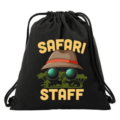 Safari Staff Art Zookeeper Costume Zoo Jungle Drawstring Bag