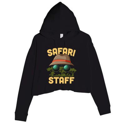 Safari Staff Art Zookeeper Costume Zoo Jungle Crop Fleece Hoodie