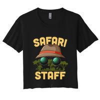 Safari Staff Art Zookeeper Costume Zoo Jungle Women's Crop Top Tee