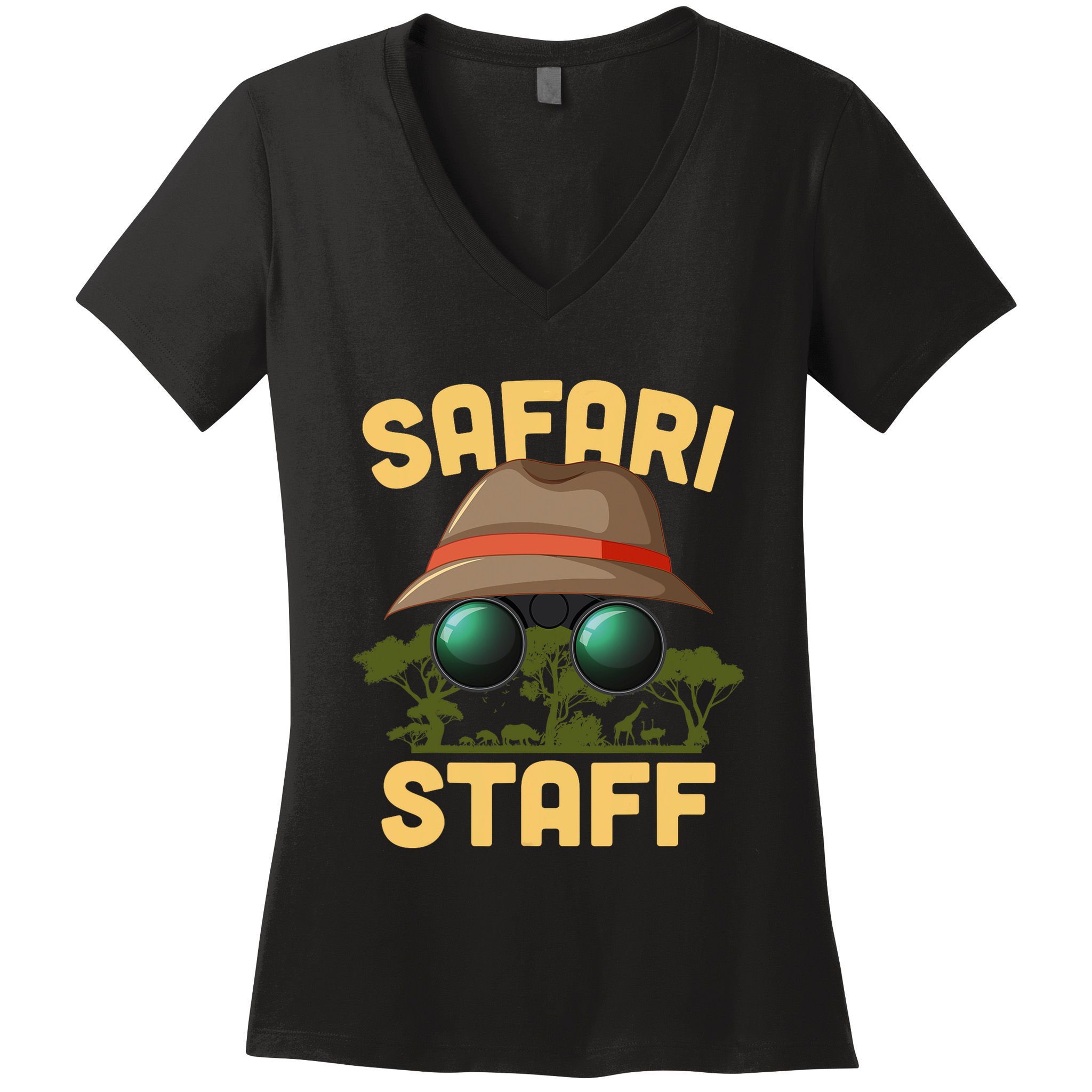Safari Staff Art Zookeeper Costume Zoo Jungle Women's V-Neck T-Shirt