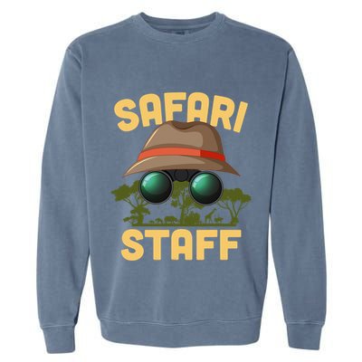 Safari Staff Art Zookeeper Costume Zoo Jungle Garment-Dyed Sweatshirt