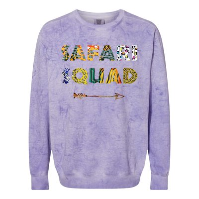 Safari Squad African Family Vacation Summer Vacay Trip Colorblast Crewneck Sweatshirt