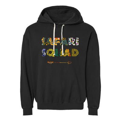 Safari Squad African Family Vacation Summer Vacay Trip Garment-Dyed Fleece Hoodie