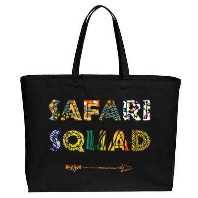 Safari Squad African Family Vacation Summer Vacay Trip Cotton Canvas Jumbo Tote