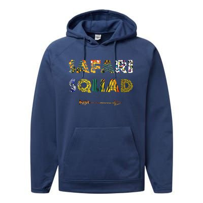 Safari Squad African Family Vacation Summer Vacay Trip Performance Fleece Hoodie