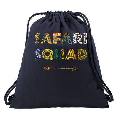 Safari Squad African Family Vacation Summer Vacay Trip Drawstring Bag