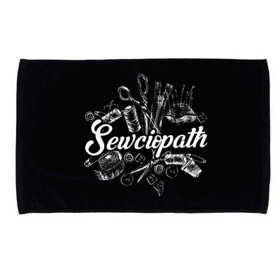 Sewciopath Sewing Accessories Sewer Quilter Quote Seamstress Microfiber Hand Towel