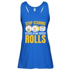 Stop Staring At My Rolls Sushi Lover Sushi Eater Foodie Cool Gift Ladies Essential Flowy Tank