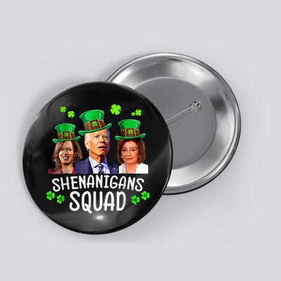 Shenanigans Squad Anti Biden Shamrock St Patrick's Day Funny Button