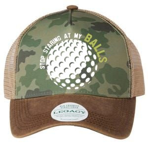 Stop Staring At My Balls Golf Legacy Tie Dye Trucker Hat