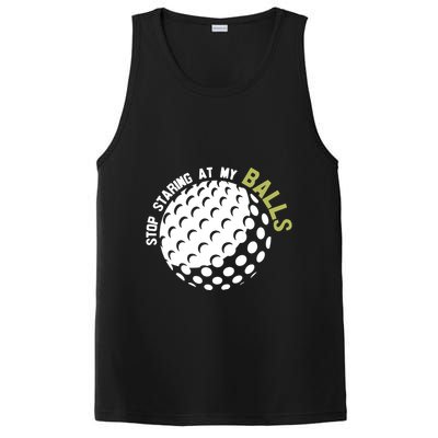 Stop Staring At My Balls Golf PosiCharge Competitor Tank