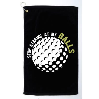 Stop Staring At My Balls Golf Golf Towel