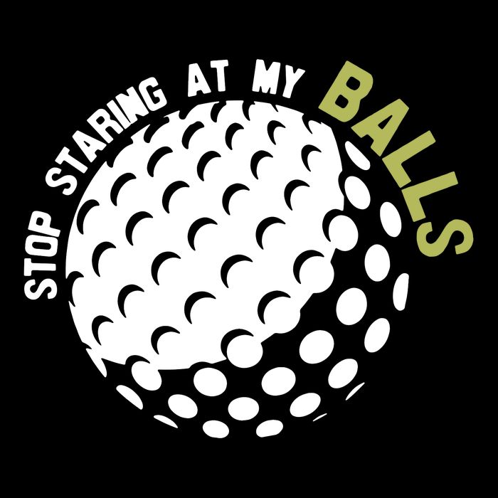 Stop Staring At My Balls Golf Women's Crop Top Tee