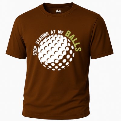 Stop Staring At My Balls Golf Performance Shirt