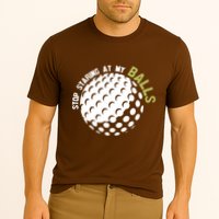 Stop Staring At My Balls Golf Cooling Performance Crew T-Shirt