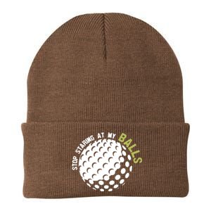 Stop Staring At My Balls Golf Knit Cap Winter Beanie