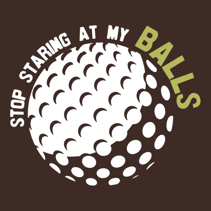 Stop Staring At My Balls Golf Short Acrylic Beanie