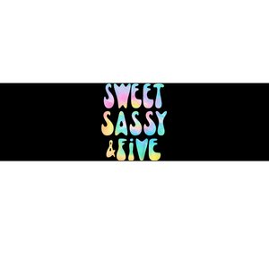 Sweet Sassy And Five 5th Birthday Girl Tie Dye 5 Year Old Bumper Sticker