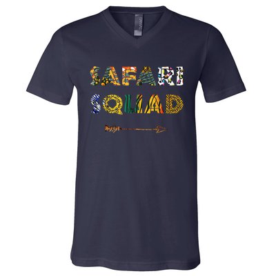 Safari Squad African Family Vacation Summer Vacay Trip Zebra V-Neck T-Shirt