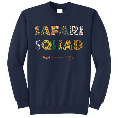 Safari Squad African Family Vacation Summer Vacay Trip Zebra Tall Sweatshirt