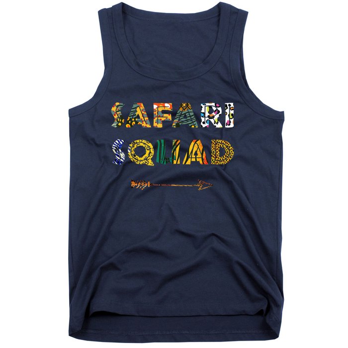 Safari Squad African Family Vacation Summer Vacay Trip Zebra Tank Top