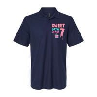 Sweet Sassy And Seven Birthday Girl Donut 7th Birthday Softstyle Adult Sport Polo