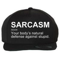 Sarcasm Wool Snapback Cap
