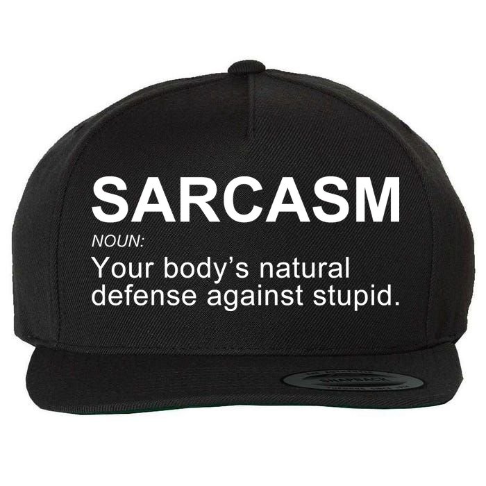 Sarcasm Wool Snapback Cap