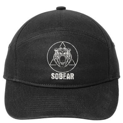 Sobear Sobriety Anniversary Sober Aa Na Recovery 7-Panel Snapback Hat