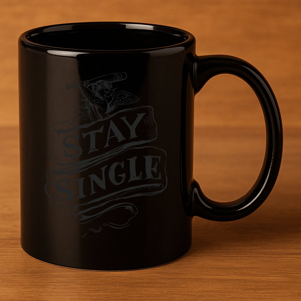 Stay Single Anti Valentine's Day 11oz C Handle Ceramic Mug
