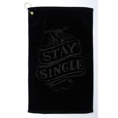 Stay Single Anti Valentine's Day Golf Towel
