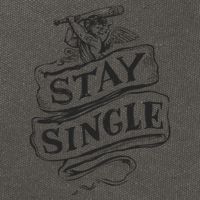 Stay Single Anti Valentine's Day Cotton Canvas Backpack