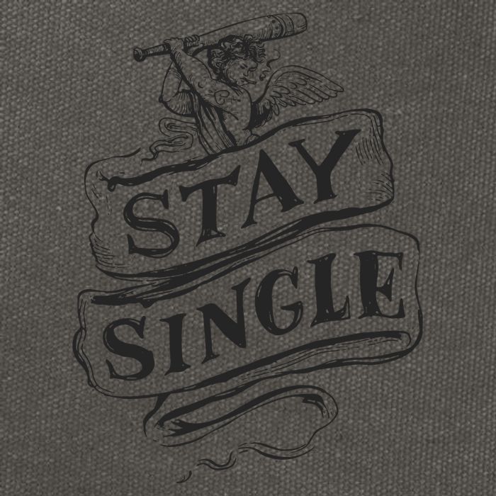 Stay Single Anti Valentine's Day Cotton Canvas Backpack