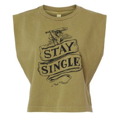 Stay Single Anti Valentine's Day Garment-Dyed Women's Muscle Tee