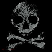 Scary Skull And Crossbones Grunge Style Gothic Creepy Spooky T-Shirt
