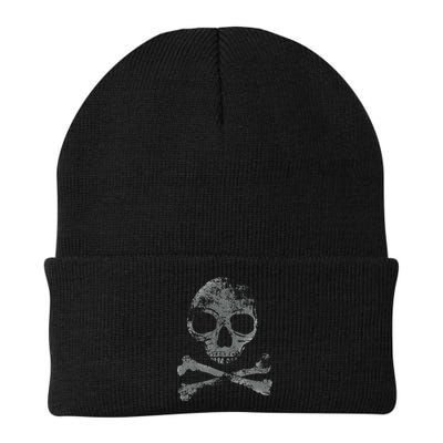 Scary Skull And Crossbones Grunge Style Gothic Creepy Spooky Beanie