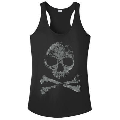 Scary Skull And Crossbones Grunge Style Gothic Creepy Spooky Ladies PosiCharge Competitor Racerback Tank