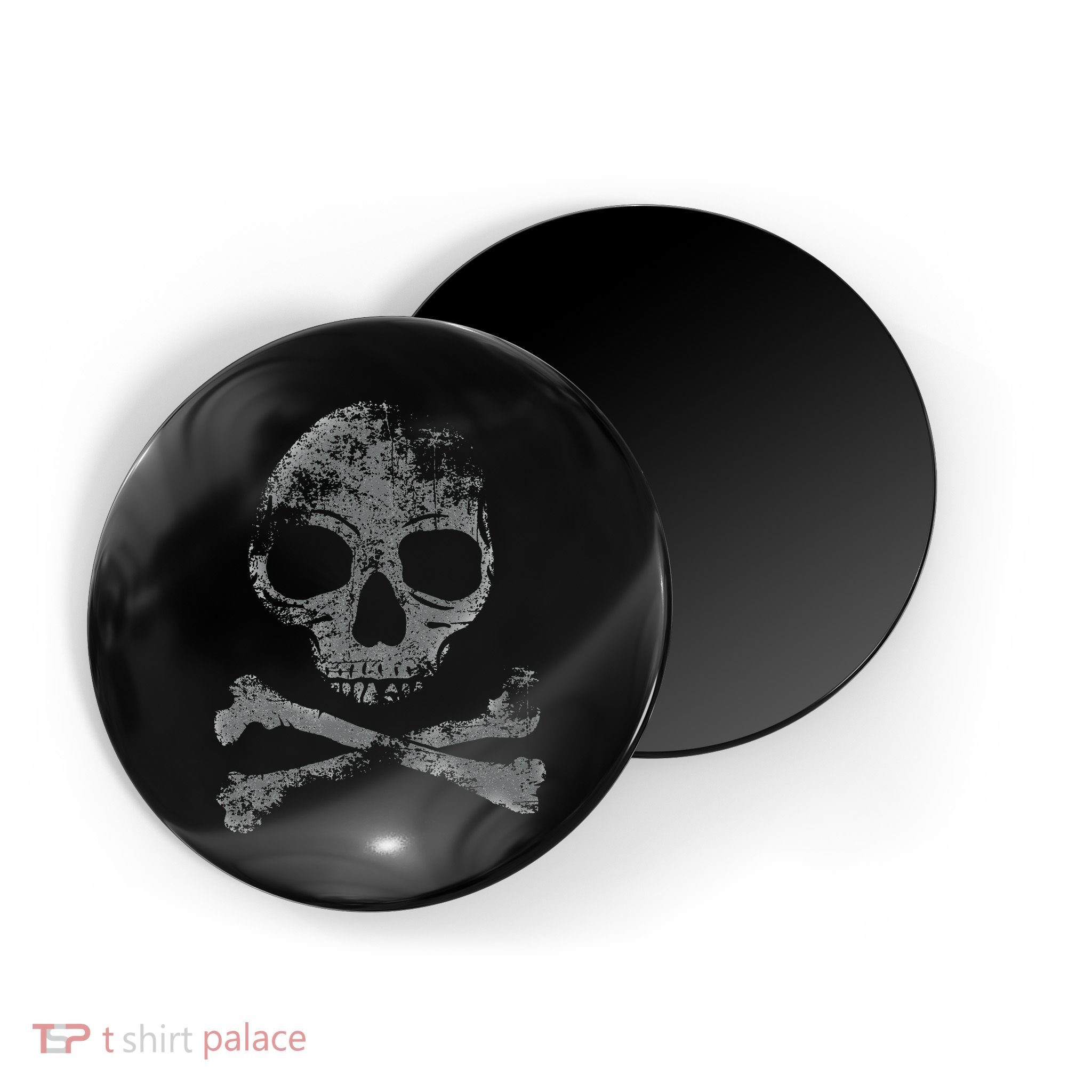 Scary Skull And Crossbones Grunge Style Gothic Creepy Spooky Magnet