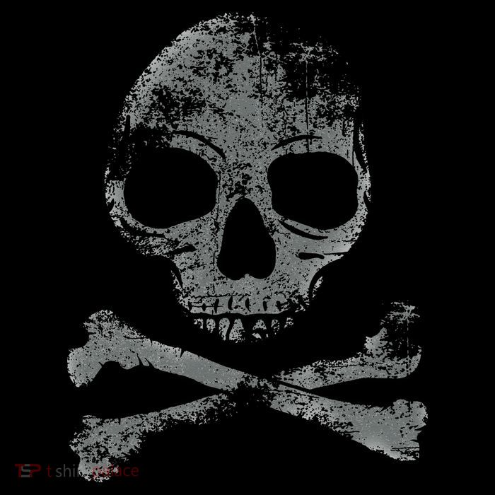 Scary Skull And Crossbones Grunge Style Gothic Creepy Spooky Magnet