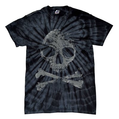 Scary Skull And Crossbones Grunge Style Gothic Creepy Spooky Tie-Dye T-Shirt
