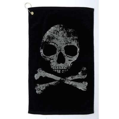 Scary Skull And Crossbones Grunge Style Gothic Creepy Spooky Golf Towel