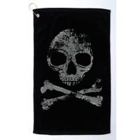 Scary Skull And Crossbones Grunge Style Gothic Creepy Spooky Golf Towel