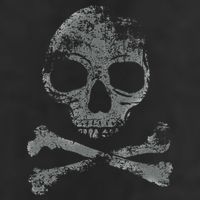 Scary Skull And Crossbones Grunge Style Gothic Creepy Spooky Golf Towel
