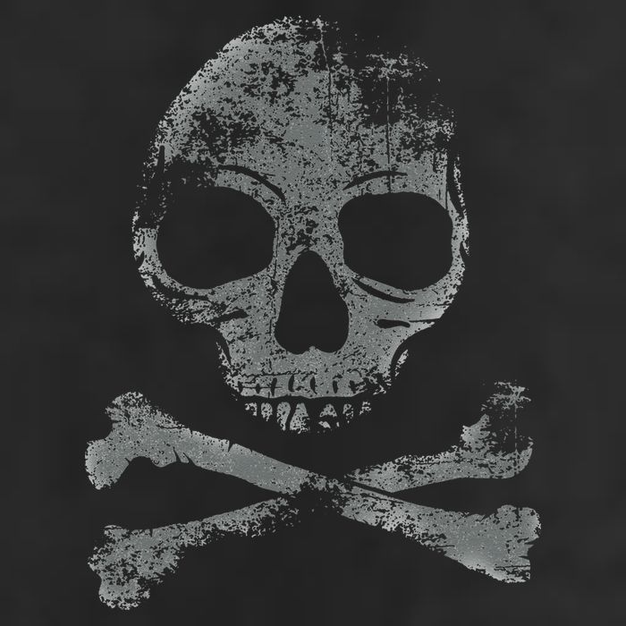 Scary Skull And Crossbones Grunge Style Gothic Creepy Spooky Golf Towel