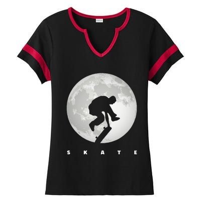 Skateboarding Skateboard Apparel Skateboarder Skateboard Ladies Halftime Notch Neck Tee